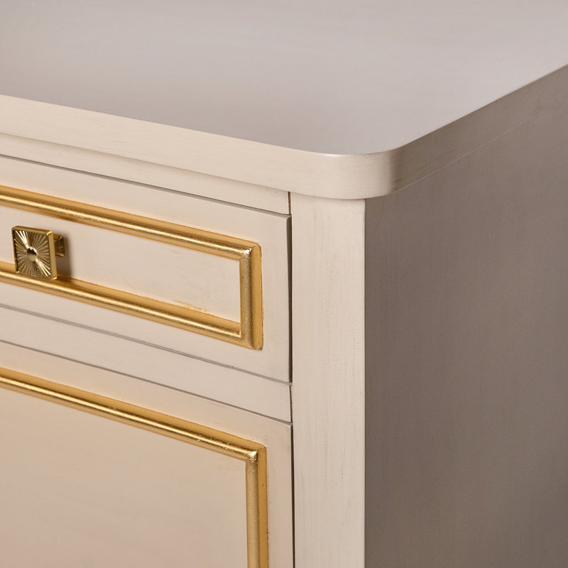 Izmir Solid Wood 2 - Door Accent Cabinet, Antique Gray