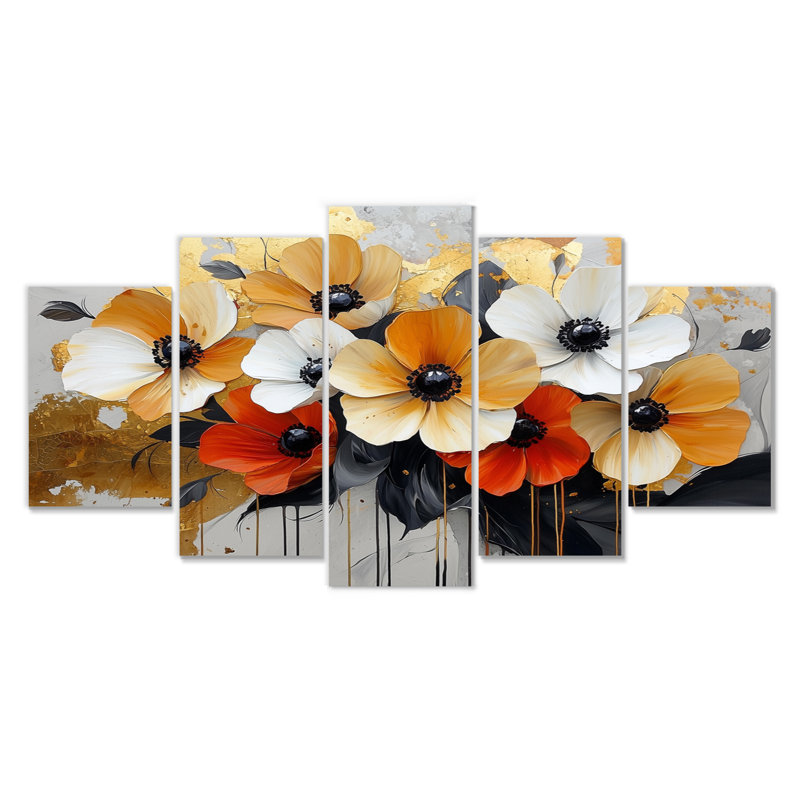 Brimfield - coquelicots, art mural traditionnel
