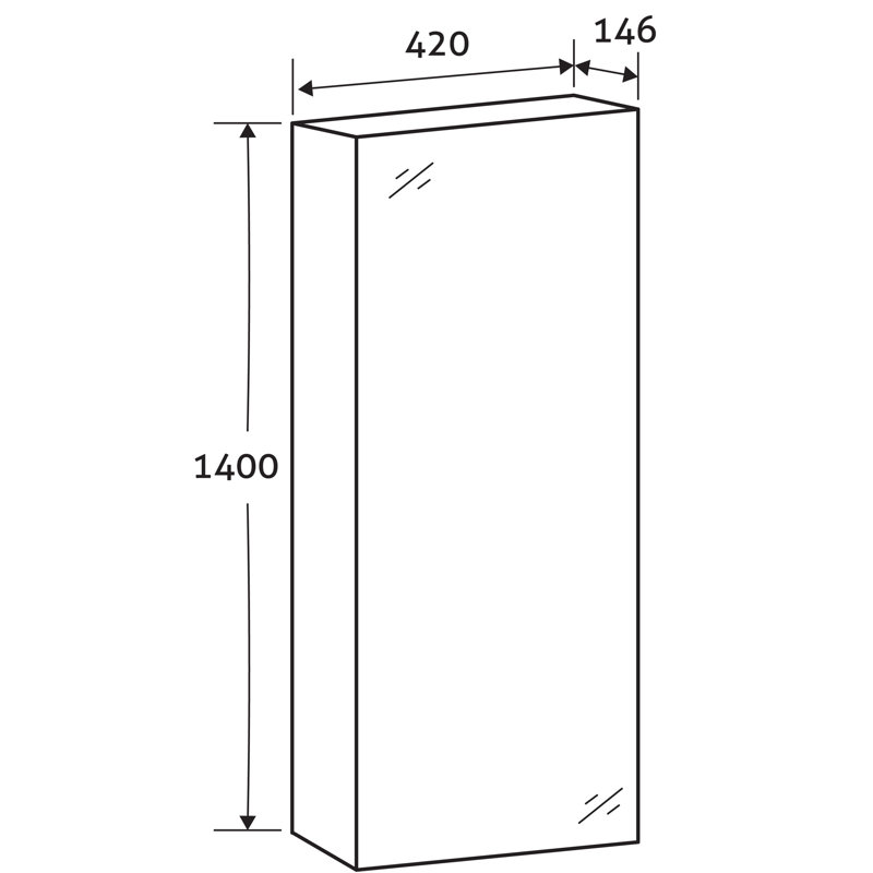 Bridge Metal Linen Cabinet
