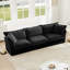 Canapé moderne à assise profonde en chenille 3 places avec accoudoirs polyvalents et coussins moelleux-2032125398