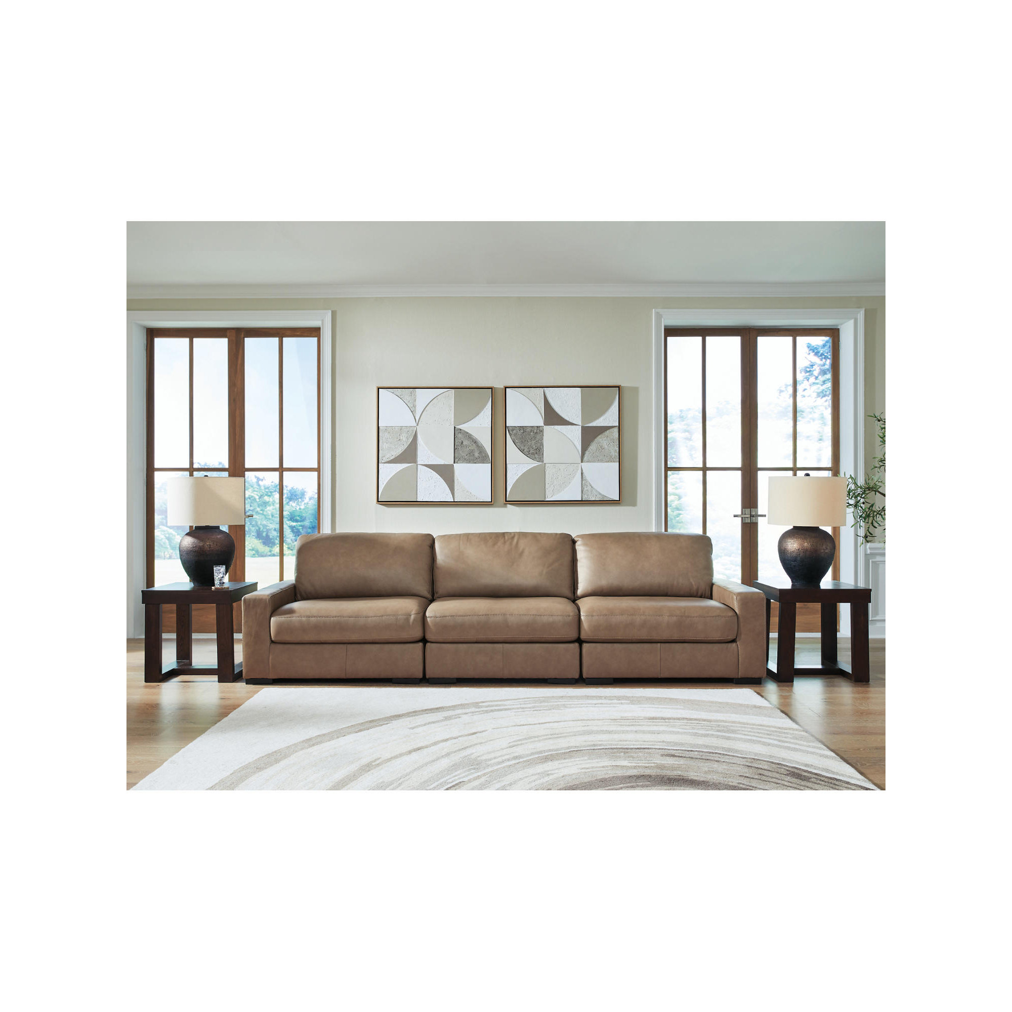 Aberdeen 3-Piece Modular Sofa, Brown