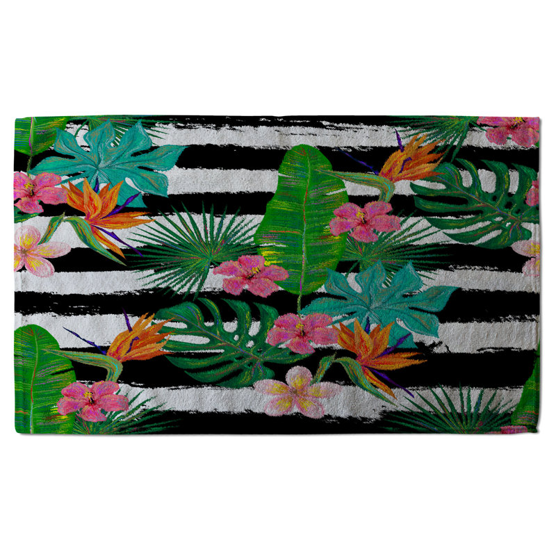 Cotton Stripe Waffle Tea Towel Kitchen Towel