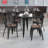 Ketchum Clear Coated Metal Stackable Chair with Wood Seat-1835193500