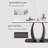 Rectangular light rock slab dining table set-106647109
