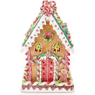 Gingerbread House Decorations - Prelit Gingerbread Decor - Classic Christmas Village Figurines With Detailed Handcrafted Elements - Table Centerpiece Cookie Holiday Decor