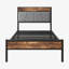 Structure de lit, tête de lit avec station de charge, solide et stable, sans bruit, aucun sommier requis, assemblage facile-2127513545-2127513546