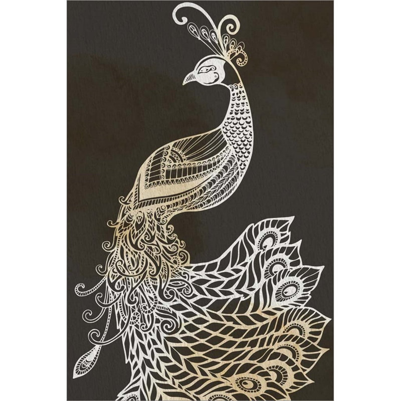 «Monotone Peacock» par Kimberly Allen - impression encadrée