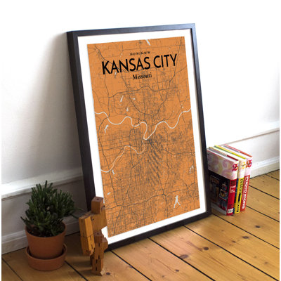 Kansas City Map - Unframed Graphic Art