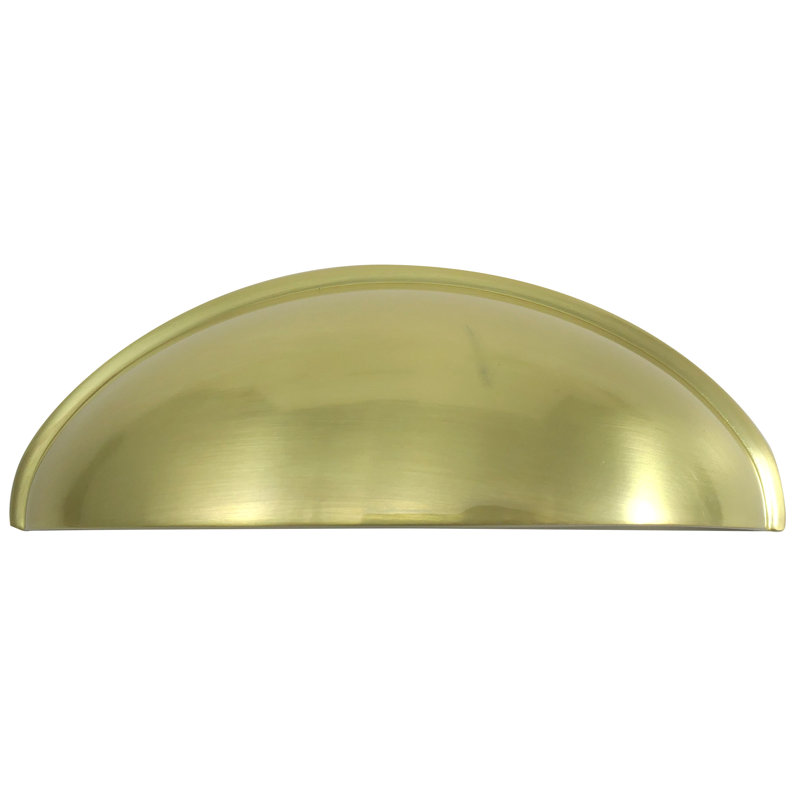 3'' Satin Brass Cup Pull with Mounting Hardware