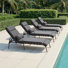 Outdoor Patio Metal Reclining Chaise Lounge Chair with Cushions and Backrest Pillows (Set of 4)