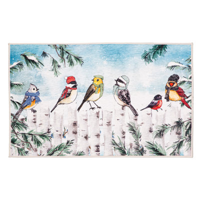 Tapis lavable intérieur / extérieur Birds