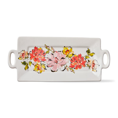 In Bloom Rectangular Platter White Earthenware Everyday