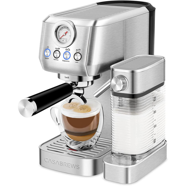 20 Bar Semi-Automatic Espresso Machine With Coffee Grinder & Milk