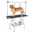 Table de toilettage réglable pour animaux avec structure en métal robuste en forme de H