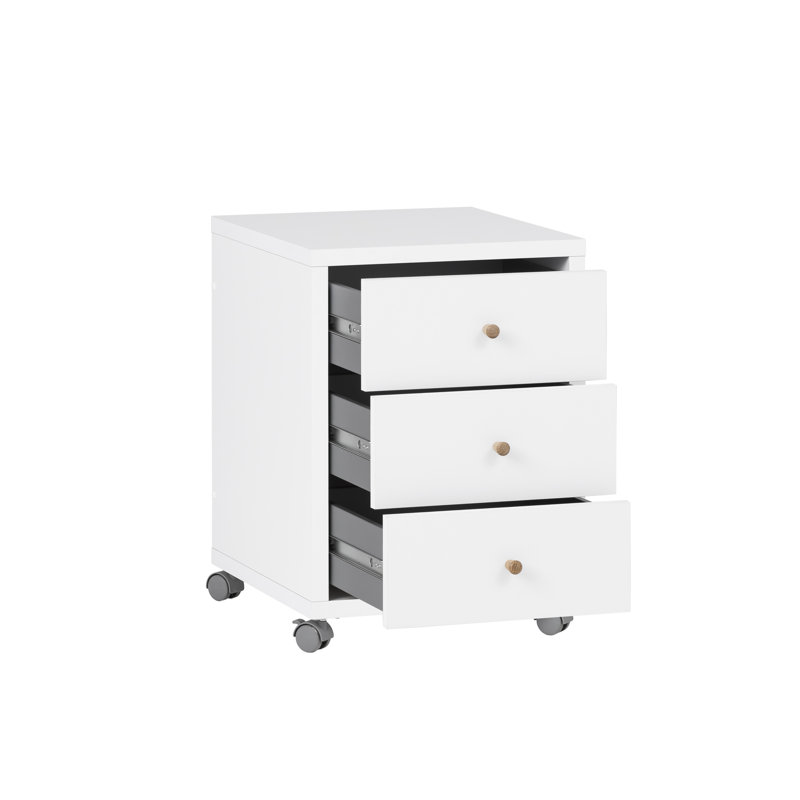 Jonte 42cm Wide 3 -Drawer Mobile File Cabinet