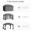 Covered Patio Gazebo with Dark Grey Steel and Polyester, Metal Frame, 10 ft x 13 ft, patio entertaining