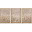 «Neutral Wildflower Field with Soft White Blossoms», reproduction d'art sur toile encadrée 3 pièces-121090422-121090421