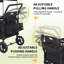 Poussette convertible à 4 places avec auvent pliable et à roulettes pour tout-terrain