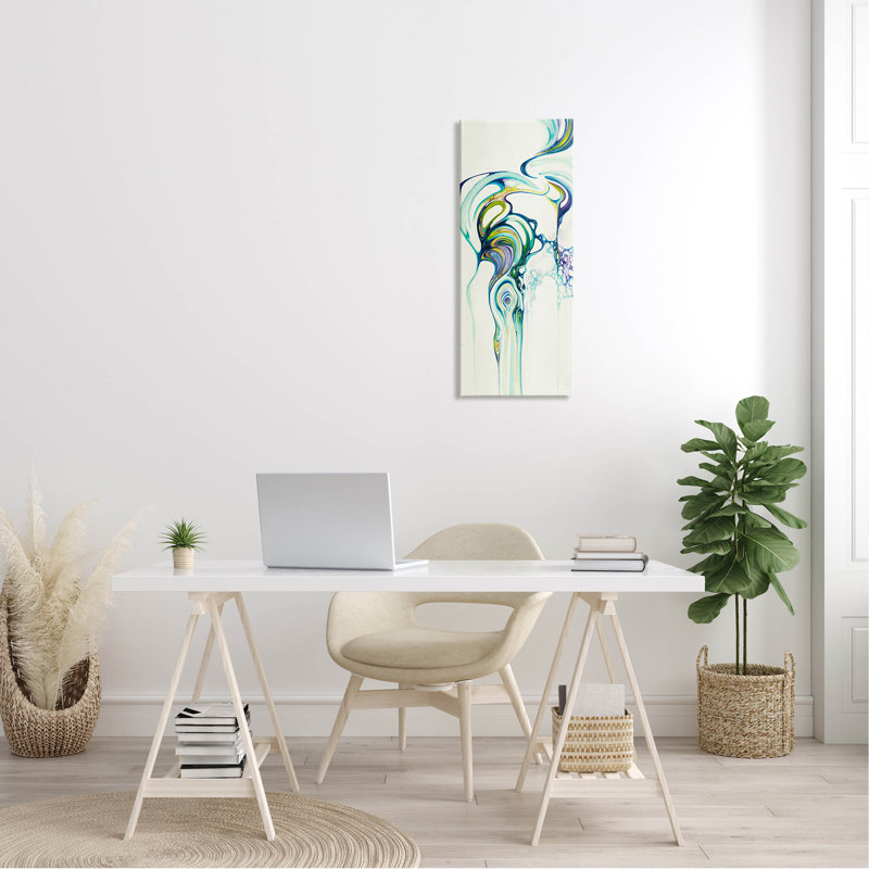 "Abstract Swirl Composition", art mural par Dina D'argo, H 30 po x l 13 po x P 1,5 po