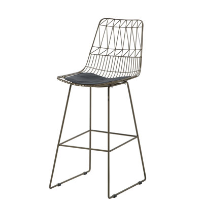 Crestline Upholstered Counter Stool with Metal Frame