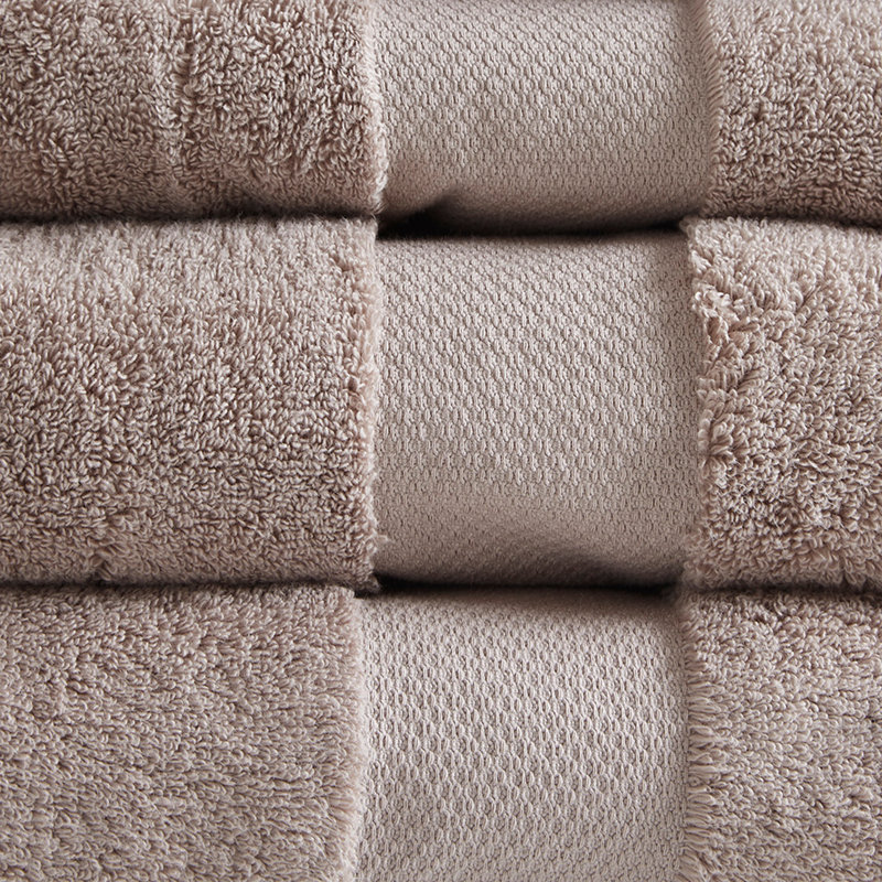 Ensemble de serviettes de bain en coton 6 pièces, Taupe