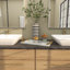 Plateau décoratif en marbre Monier avec poignées torsadées-1582998237