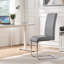 Faux Leather Dining Chairs with Chrome Legs High Back Kitchen Chairs-12741834