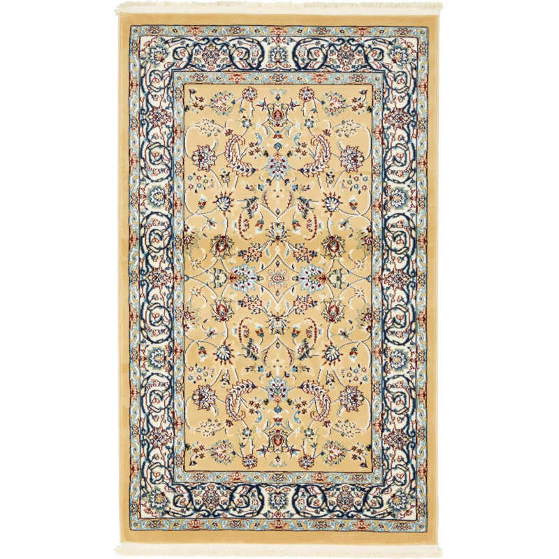 Burmeister Floral Hand Woven Area Rug, Rectangle 91 x 152cm