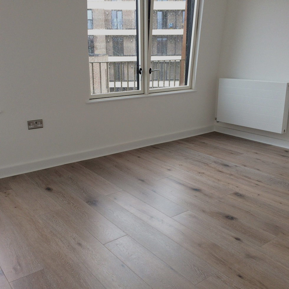 Oak Smoked,Brushed,White UV Lacquered Plank Engineered Flooring