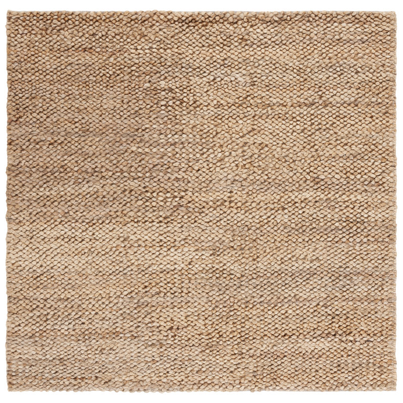 Tapis en jute / coton Kierstan, Carré 6 pi