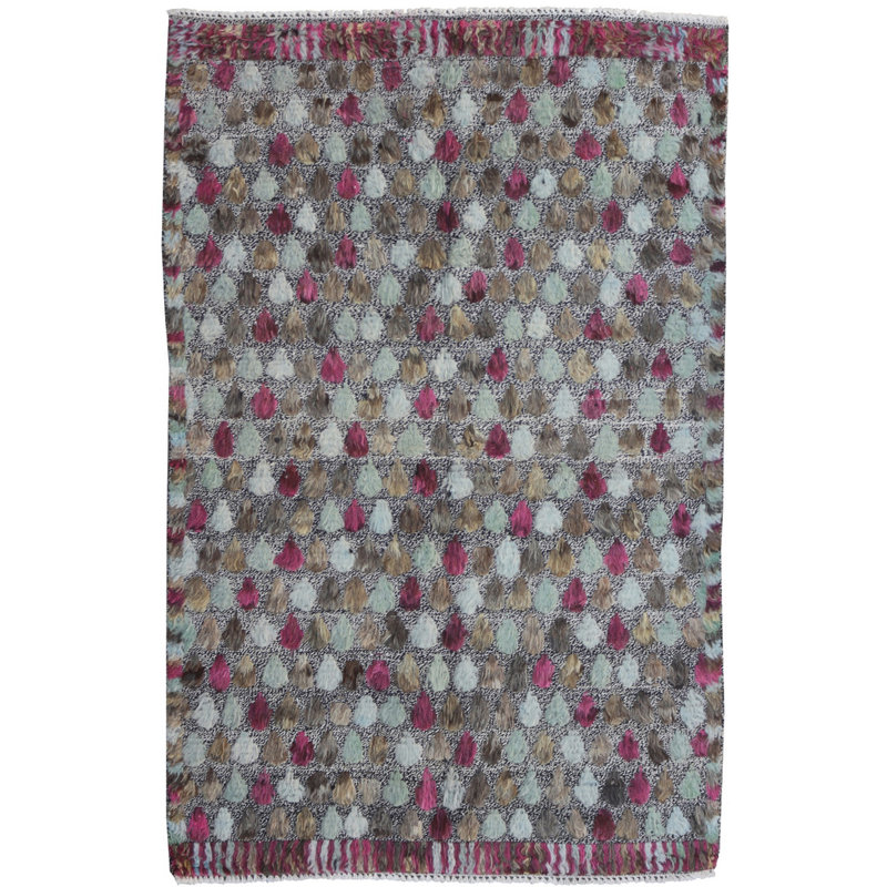 Geometric Hand Knotted 145cm X 189cm Area Rug