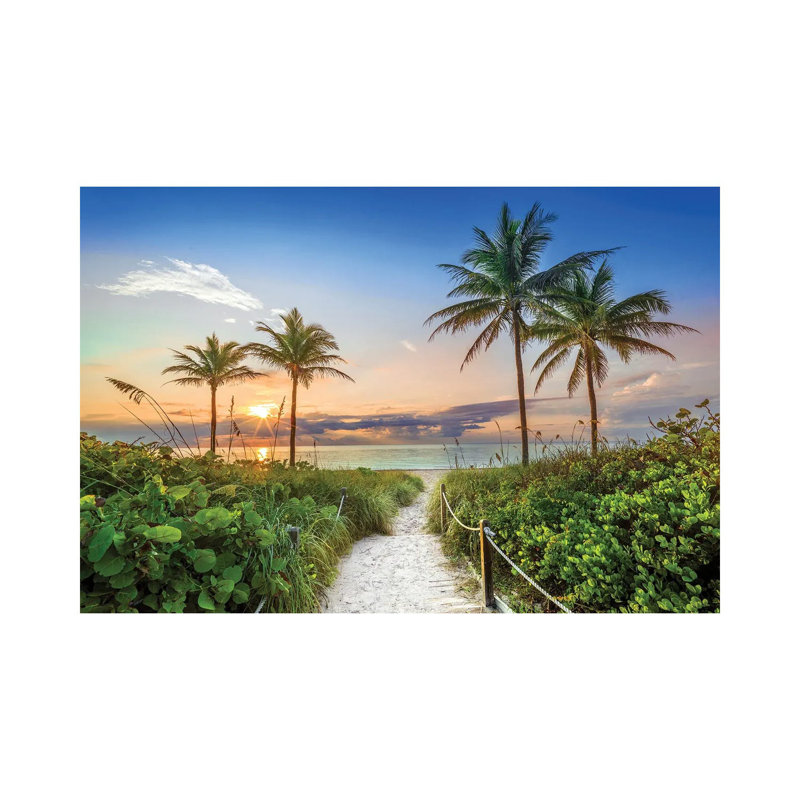 Relaxing Florida Beach Summer Sunrise - Giclée sur toile tendue avec châssis, H 26 po x l 40 po