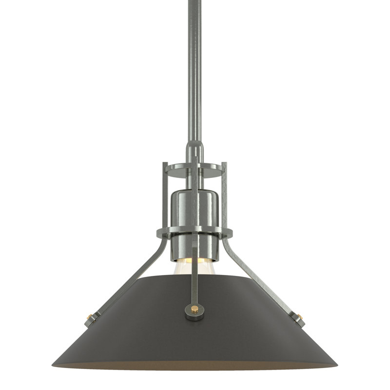 Henry 1 - Light Single Cone Pendant, Sterling, Dark Smoke