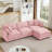 3-Seater Comfy Cloud Couches With Movable Ottoman-366881468