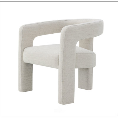 Chaise d'appoint beige Boucle