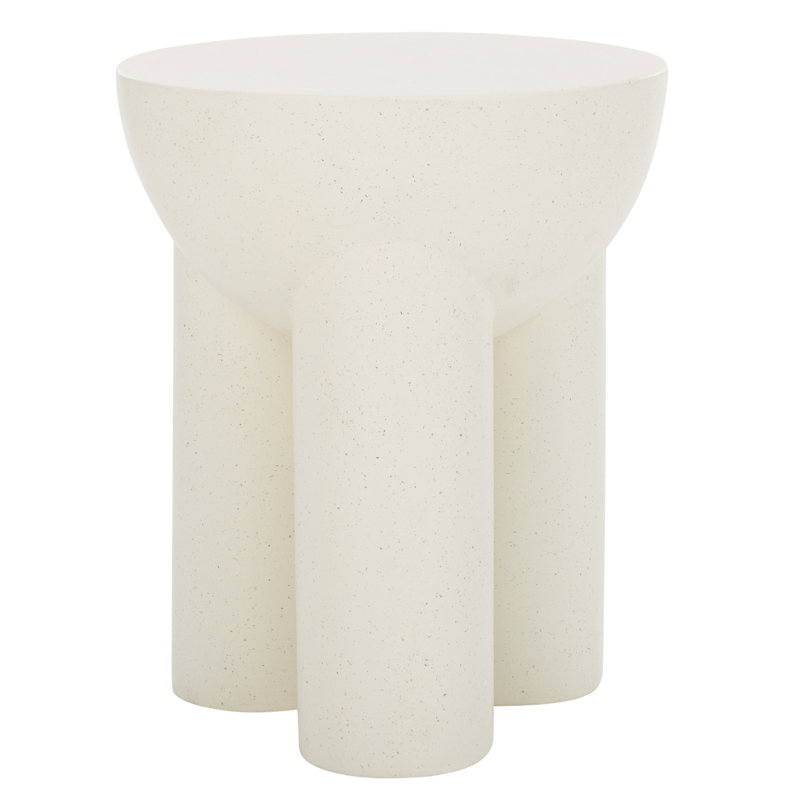 Kiheem Marble Top End Table, Cream