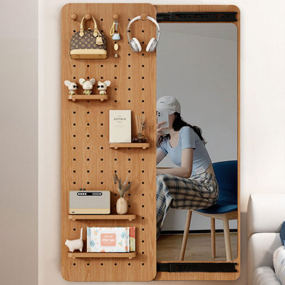 Miroir pleine grandeur rectangulaire en bois massif