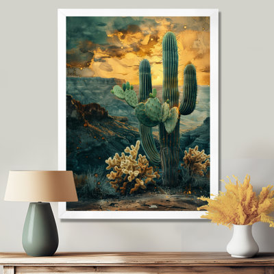 Vert, jaune, gardian du désert, cactus I
