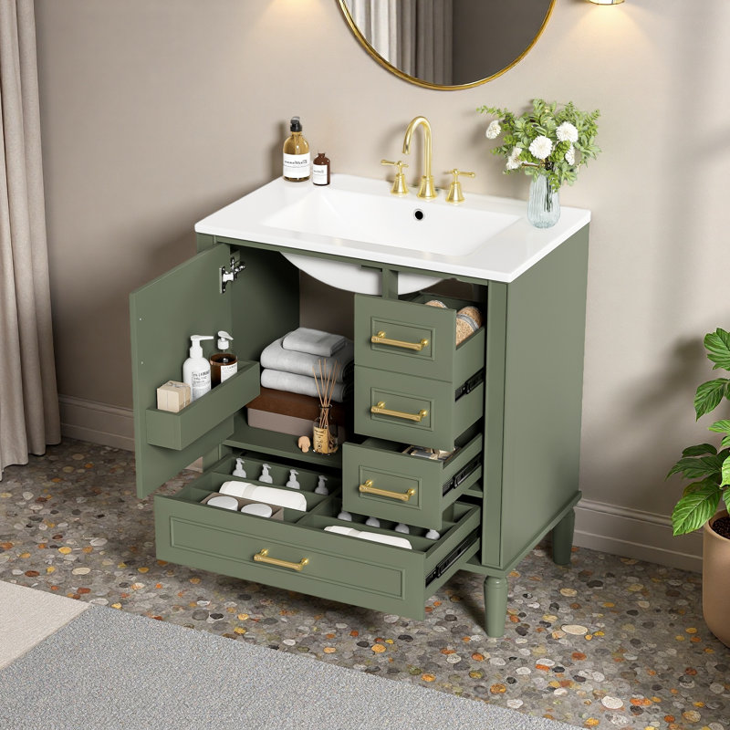 Ensemble de meuble-lavabo traditionnel 30 po, Noir