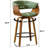 Modern Upholstered Swivel 30'' Bar Stools, Wood Kitchen Island Stools with Footrest-122289453-119858581