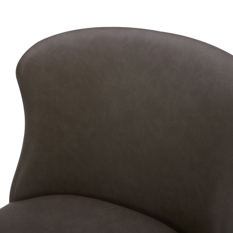 Tabouret de comptoir pivotant 26 po Azena, Chocolat, Noir