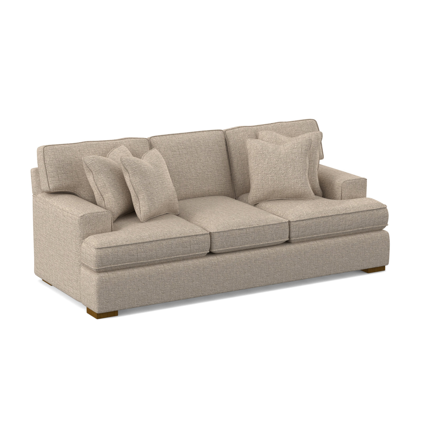 Sadie 97'' Sofa, Havana Finish, Eggshell Crypton Performance; 0884-93