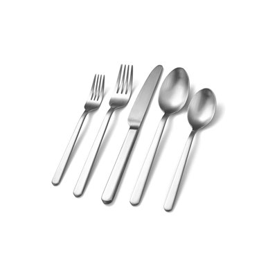 Forged Silverware Set,40-Piece Matte Flatware Set for 8,18/10 Stainless Steel Silverware Cutlery Set -  Hokku Designs, 943136E053A54777B3B28D495252541F