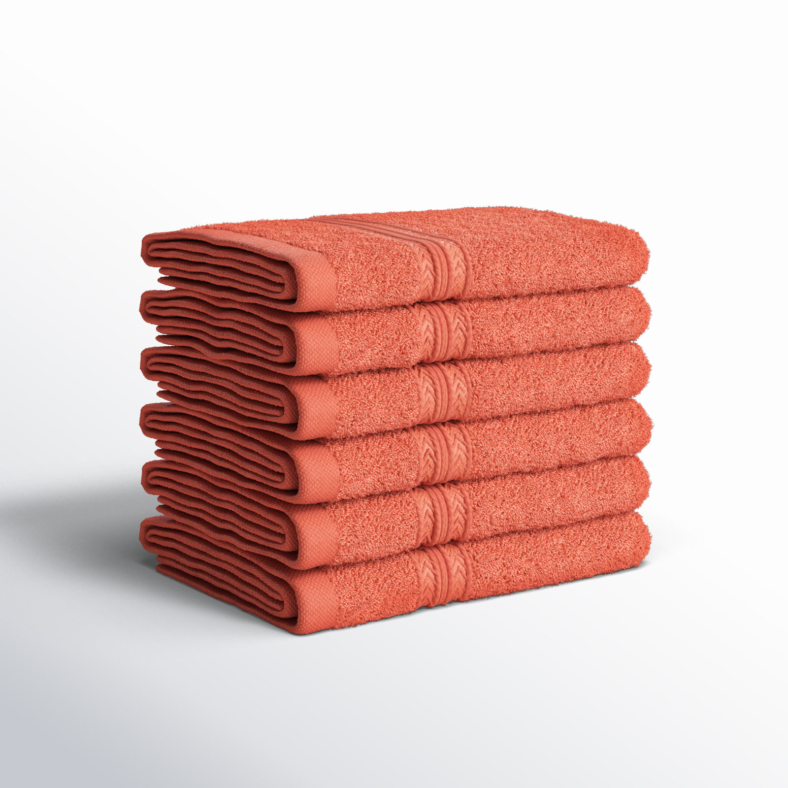 Sustainable Cotton Washcloth Set, Coral