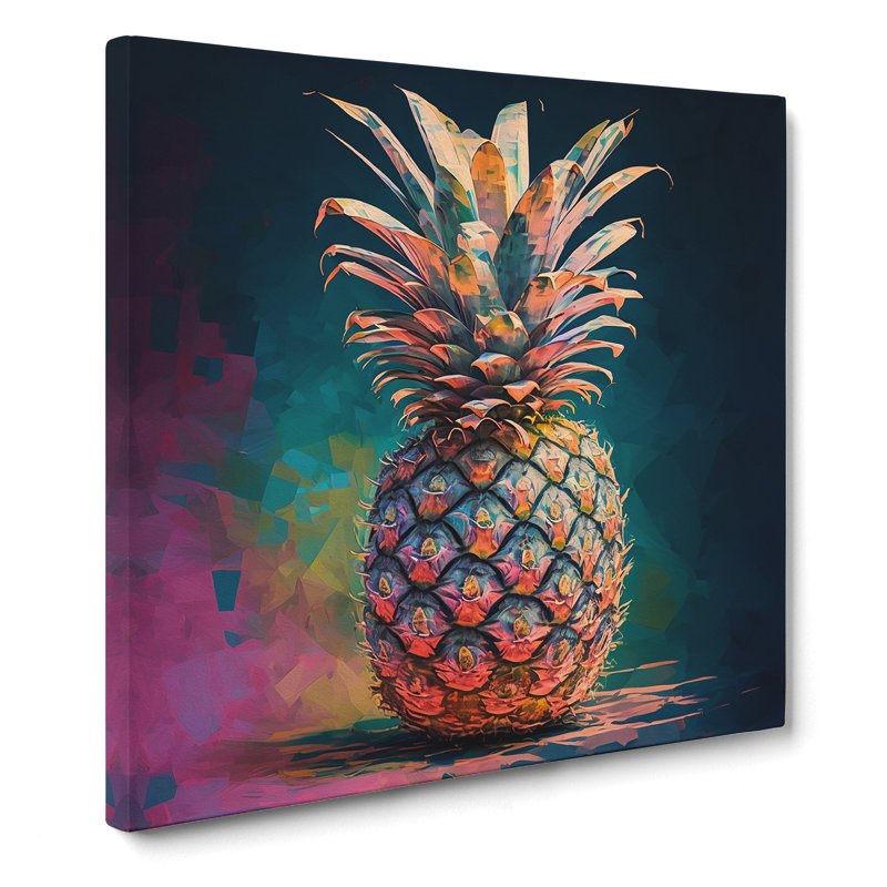 Pineapple Impressionism - No Frame Print, 50cm H x 50cm W x 3cm D