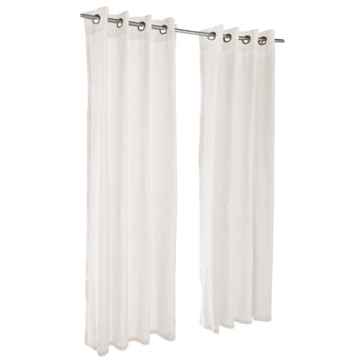 Pineview Outdoor Semi Sheer Curtain Single Panel