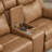 Oversized Manual Reclining Loveseat Sofa with Cupholders-Saddle-120433399