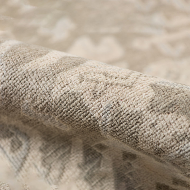 Ainsley Hand-Knotted Gray 2'x3' Rug, Rectangle 9' x 12'
