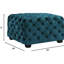 Velours bleu sarcelle avec coutures à boutons de style moderne capitonné brillant