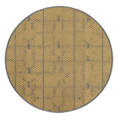 Tapis brun treillis lavable à la machine